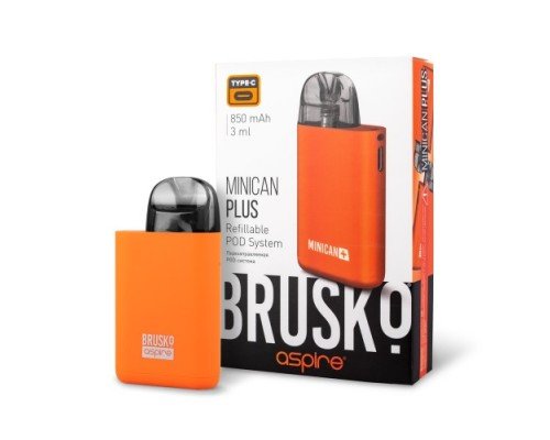 Купить Перезаправляемая Под-Система Бруско Миникан Плюс (Brusko Minican Plus) 850 mah, Оранжевый по оптовой цене